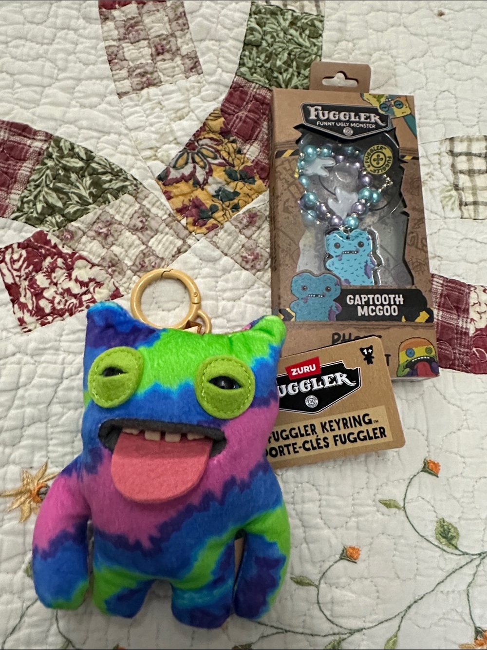 Fuggler Plush Keyring/bag charm with phone wristlet  Monster